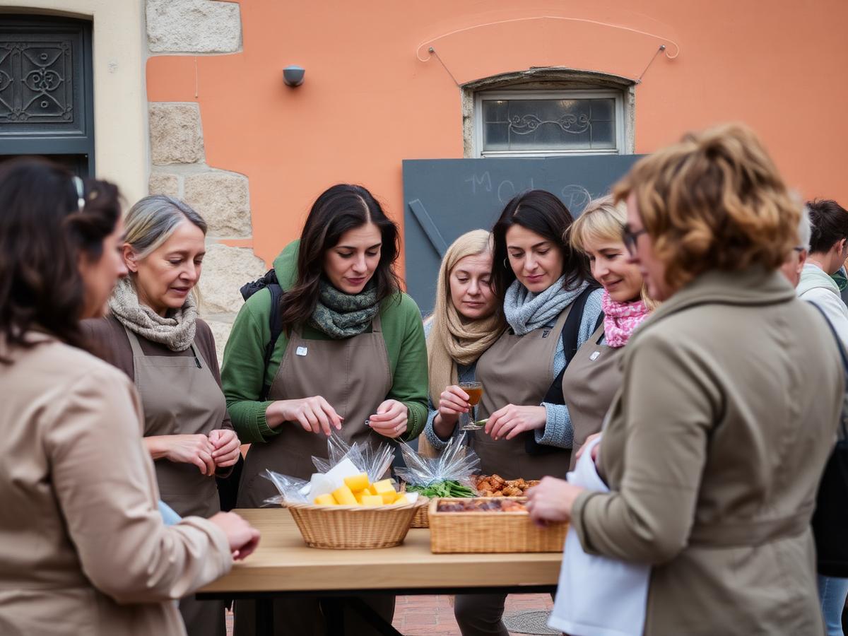 Groupe de bénévoles organisant une collecte